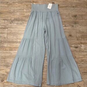 Chic Blue Wide-Leg Pants